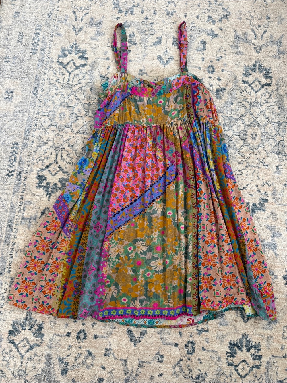 Natural Life Boho Floral Patchwork Women’s Sundress - Picture 4 of 5